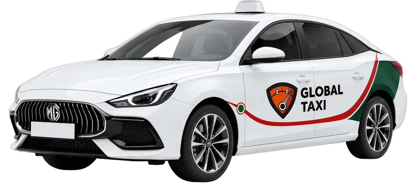 MG5 – машина парка Global Taxi для работы в такси